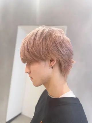 ショート カラー メンズ ハイトーン×レイヤー ／遠藤将太のヘアスタイル