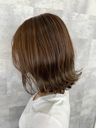 ミディアム カラー レイヤーカット ✨藤原のヘアスタイル