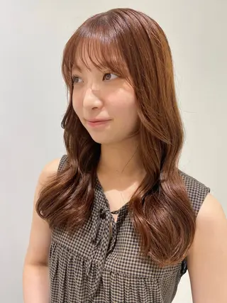 セミロング カラー ベージュ/アレンジ /横浜/杉本千夏のヘアスタイル