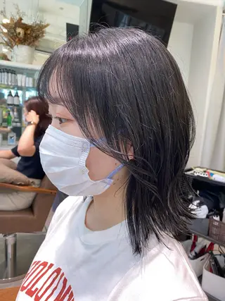 ミディアム 大久保 優香のヘアスタイル