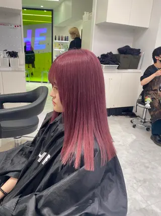 ロング カラー ウルフカットマスター みつきのヘアスタイル