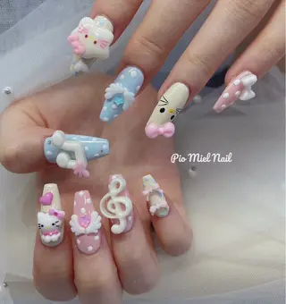 ミディアム HANA 長さだしのネイルデザイン