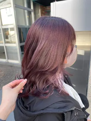 セミロング コテ巻き風パーマ 🦋にこ🦋のヘアスタイル