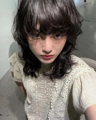 パーマ ボブ.顔周りカット カット/ユキカのヘアスタイル