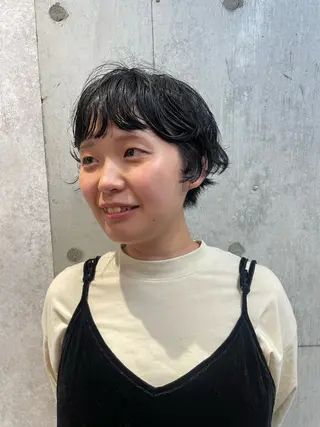 ショート パーマ ショートウルフくせ毛 お任せくださいのヘアスタイル