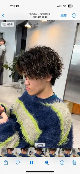 ショート カラー パーマ メンズ ✂️メンズカット ひろき✂️のヘアスタイル