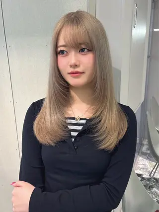 セミロング カラー Haru/ブリーチ /ダブルカラーのヘアスタイル