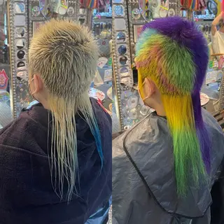 ショート カラー ヘアアレンジ メンズ 🌈派手髪エクステ ブレイズ🌈ひろとのヘアスタイル