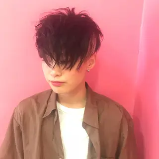 ショート カラー メンズ Vir by browのヘアスタイル