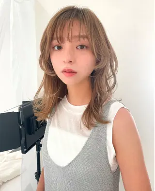 セミロング 🎀艶モテ/髪質改善 🎀♡𝒀𝑼𝑨♡のヘアスタイル