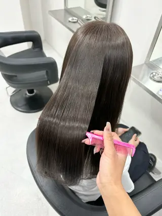 ロング パーマ 似合わせレイヤー/ 縮毛矯正🎀minaのヘアスタイル