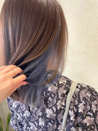 ミディアム カラー 松下 由恵のヘアスタイル