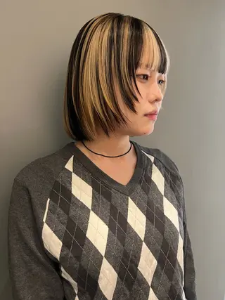 ミディアム カラー 圧倒的デザイン力 店長🎨RENAのヘアスタイル