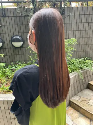 ロング 髪質改善イノアカラー 富澤ショウタのヘアスタイル