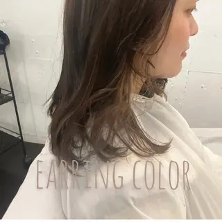 セミロング カラー 久木原 ゆりのヘアスタイル