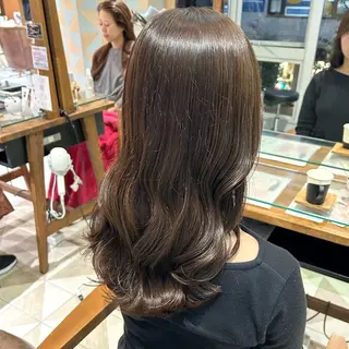 セミロング カラー ヘアアレンジ 吉水 彩乃 /ボブ/艶感カラーのヘアスタイル