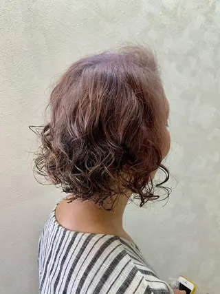 ショート パーマ 加藤 遥花のヘアスタイル