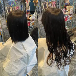 ロング カラー ヘアアレンジ 🌈派手髪エクステ ブレイズ🌈ひろとのヘアスタイル