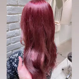 ロング カラー ヘアアレンジ 曲がる縮毛矯正 LIBER 　岩名のヘアスタイル