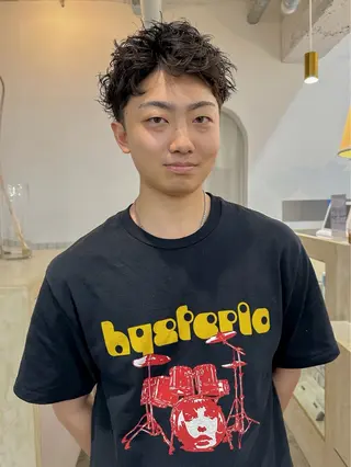 ショート パーマ 似合わせカット ケアパーマ喜来雅由のヘアスタイル