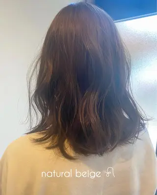 ミディアム カラー いわさき ゆずほのヘアスタイル
