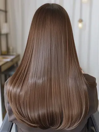 ロング MODEK’s まこ 暖色カラー/艶カラーのヘアスタイル