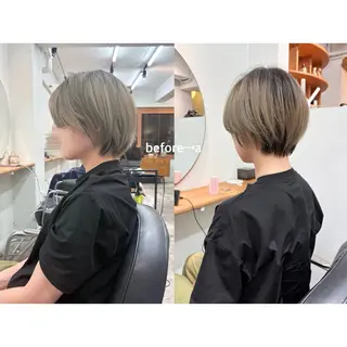 ショート aiko【艶カラー ・ミニモ年内で終了】のヘアスタイル