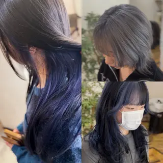 ロング 飯星慧斗 /ブリーチ、縮毛矯正のヘアスタイル