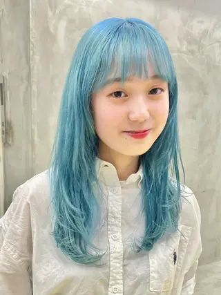 ミディアム カラー パーマ ヘアアレンジ メンズ ハイトーン/レイヤー 🌸さくらのヘアスタイル
