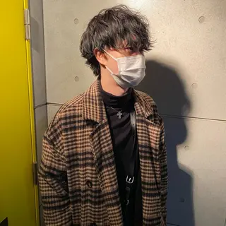 ショート パーマ メンズ 原宿↔︎浦和　美容師 折笠　亮のヘアスタイル