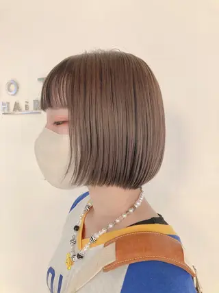 ショート カラー スキバサミを使わない カット🌼唯🌼のヘアスタイル