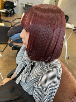 ミディアム カラー メテオ ／ヘアカラー 西川菜実のヘアスタイル