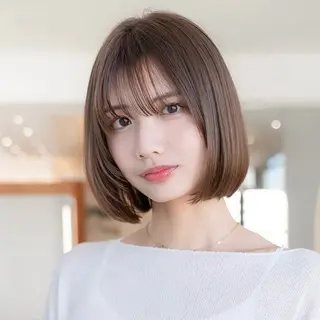 ミディアム 原宿/韓国/髪質改善 /レイヤー/ボブのヘアスタイル