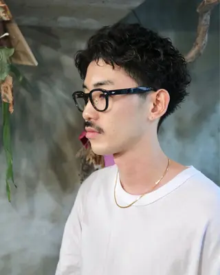 ショート パーマ メンズ 木村陸弥🌿似合わせ 再現性メンズヘアのヘアスタイル