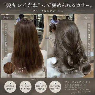 セミロング 銀座副店長/レイヤー /髪質改善/田島のヘアスタイル