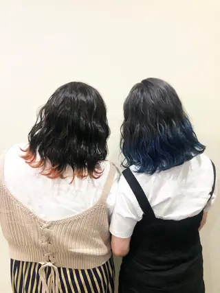 ミディアム maco 艶感ハイトーン🦋のヘアスタイル