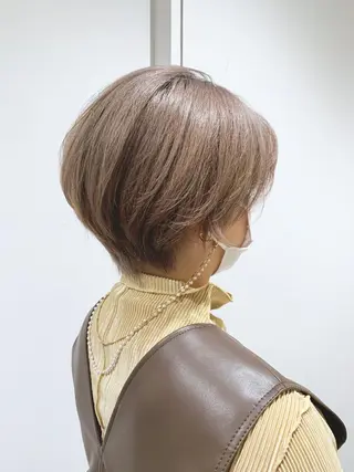 ショート カラー ヘアアレンジ 髪と心を整える美容師 透明感カラー/ボブのヘアスタイル
