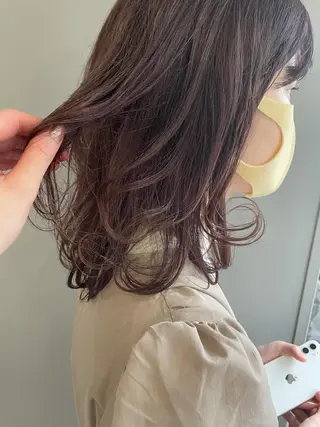 ミディアム カラー exfa sakura🪞のヘアスタイル