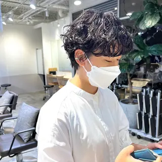 パーマ 表参道ミディアム レイヤー山岸季生のヘアスタイル