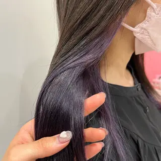 セミロング クルミ🤍推し活 🎀ピンクカラーのヘアスタイル