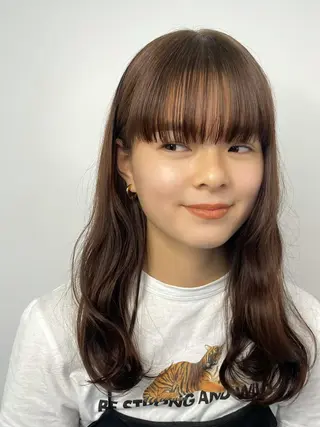 ロング カラー パーマ うる艶ヘア💐 艶ハイトーン💐彩夏のヘアスタイル