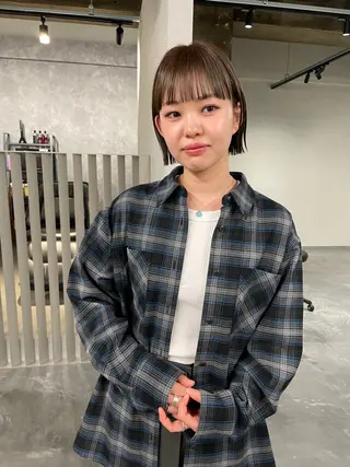 ショート 🌵ボブ/切りっぱな し/ショート藤長芽生のヘアスタイル