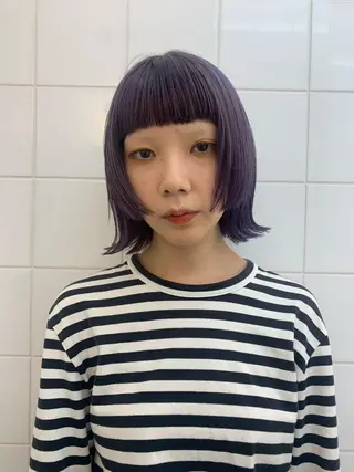 ショート カラー ヘアアレンジ 🧨ブリーチー×ボブ レイヤー💎じゅえるのヘアスタイル