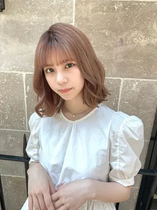 ミディアム カラー ヘアアレンジ 透明感カラー 古山 結季🌙🖤のヘアスタイル