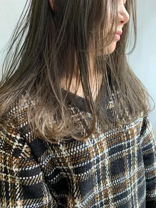 セミロング カラー 怪我のため6月末 復帰予定田中瑞希🍃のヘアスタイル