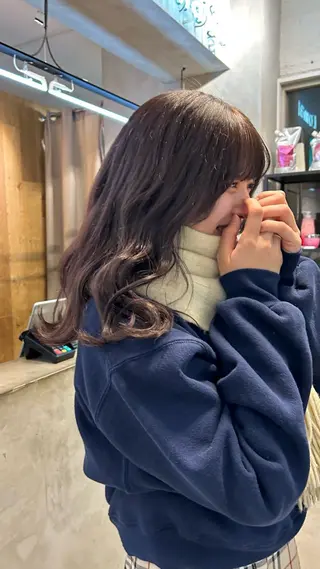 ミディアム カラー じゅわっと暖色カラー 🍊Moemiのヘアスタイル