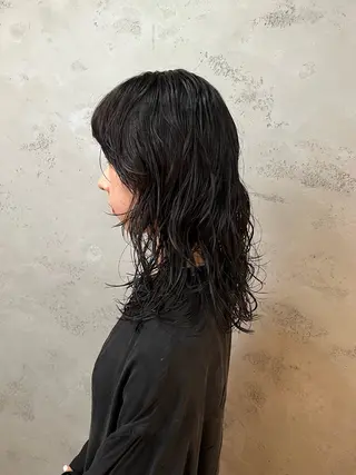 セミロング パーマ マスダ ミウのヘアスタイル