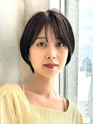 ショート カラー 💍新宿ショート 💍岩田莉奈のヘアスタイル