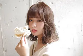 ミディアム カラー ふくだ りさ【ciAo!】のヘアスタイル