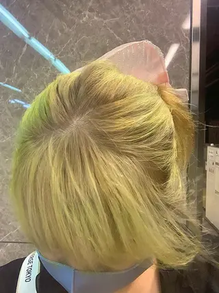 セミロング カラー 桃果 momokaのヘアスタイル